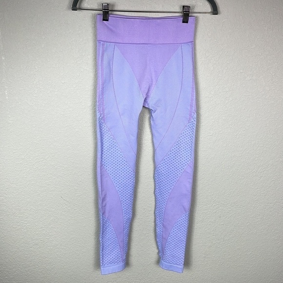 Adidas x IVY PARK Knit Seamless Sport Leggings Athletic Training Purple Lavender - Picture 4 of 14